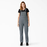 Women's Hickory Stripe Boyfriend Fit Bib Overalls-Women|Dickies