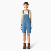 Women's Relaxed Fit Bib Shortalls, 7"-Women|Dickies