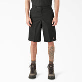Loose Fit Flat Front Work Shorts, 13"-Men|Dickies