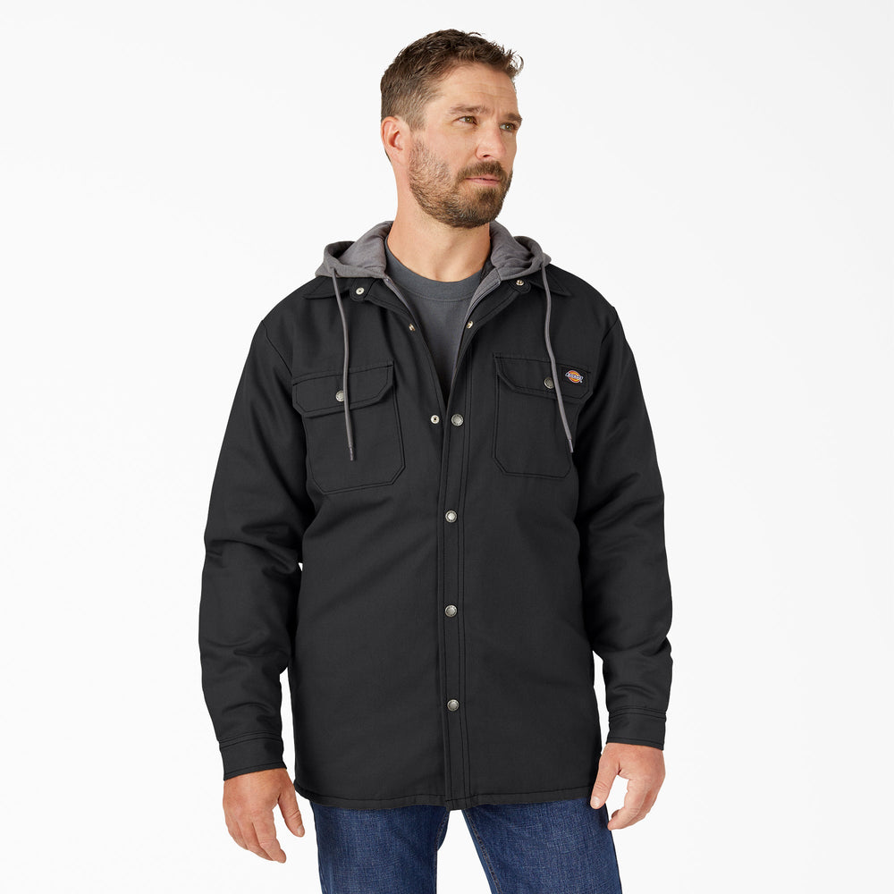 Water Repellent Duck Hooded Shirt Jacket-Men|Dickies