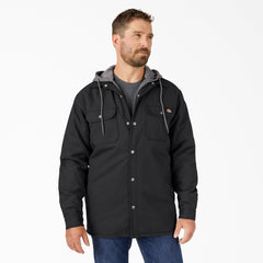 Water Repellent Duck Hooded Shirt Jacket-Men|Dickies