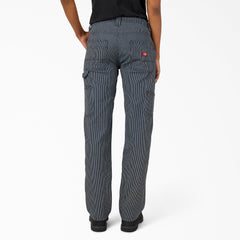 Women's FLEX Relaxed Fit Hickory Stripe Carpenter Pants-Women|Dickies