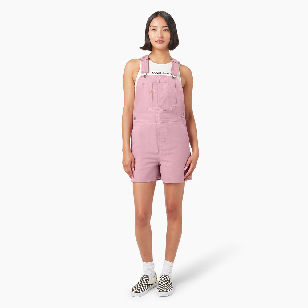 Women's Duck Canvas Bib Shortalls, 4"-Sale|Dickies