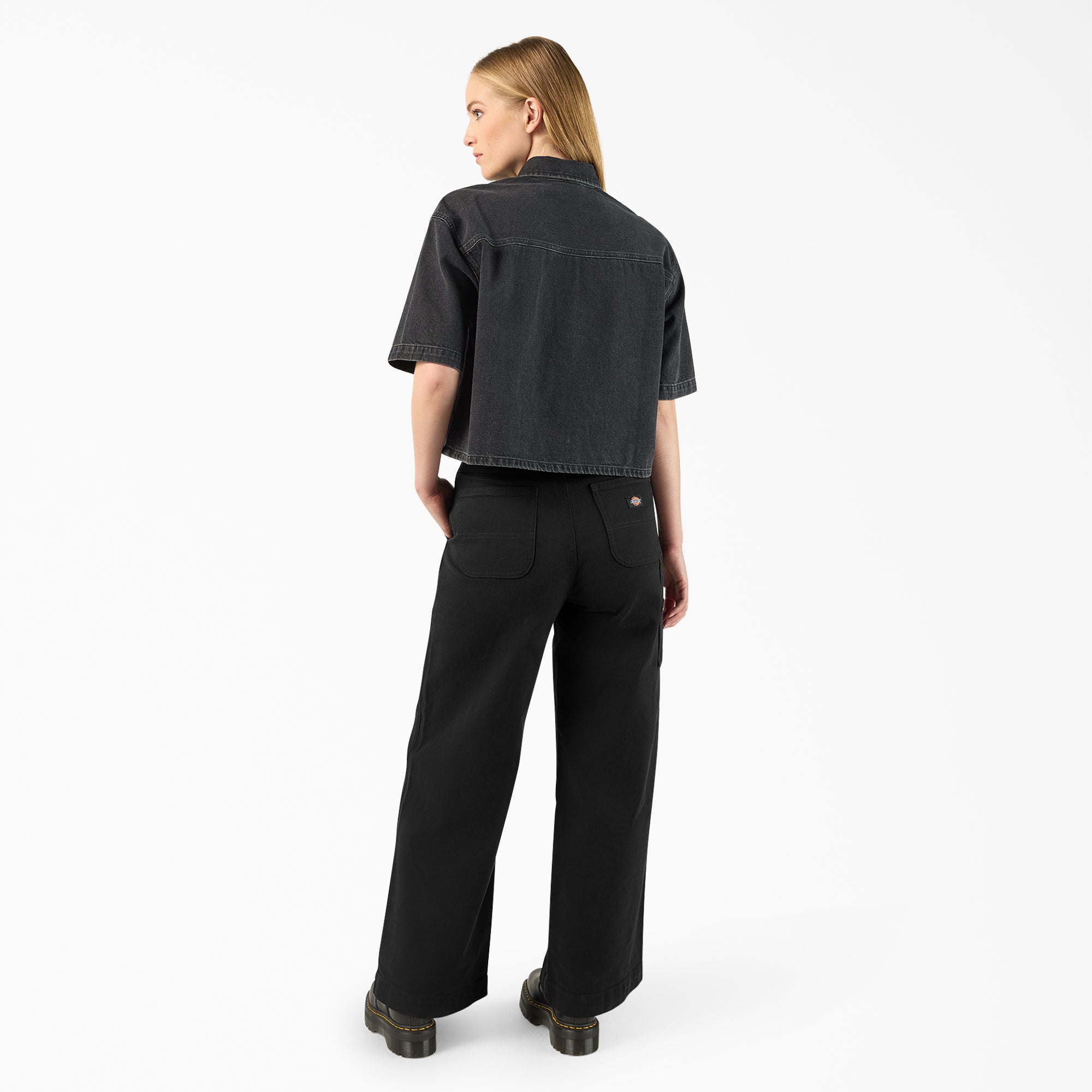 Women's Cropped Denim Work Shirt-Women|Sale|Dickies
