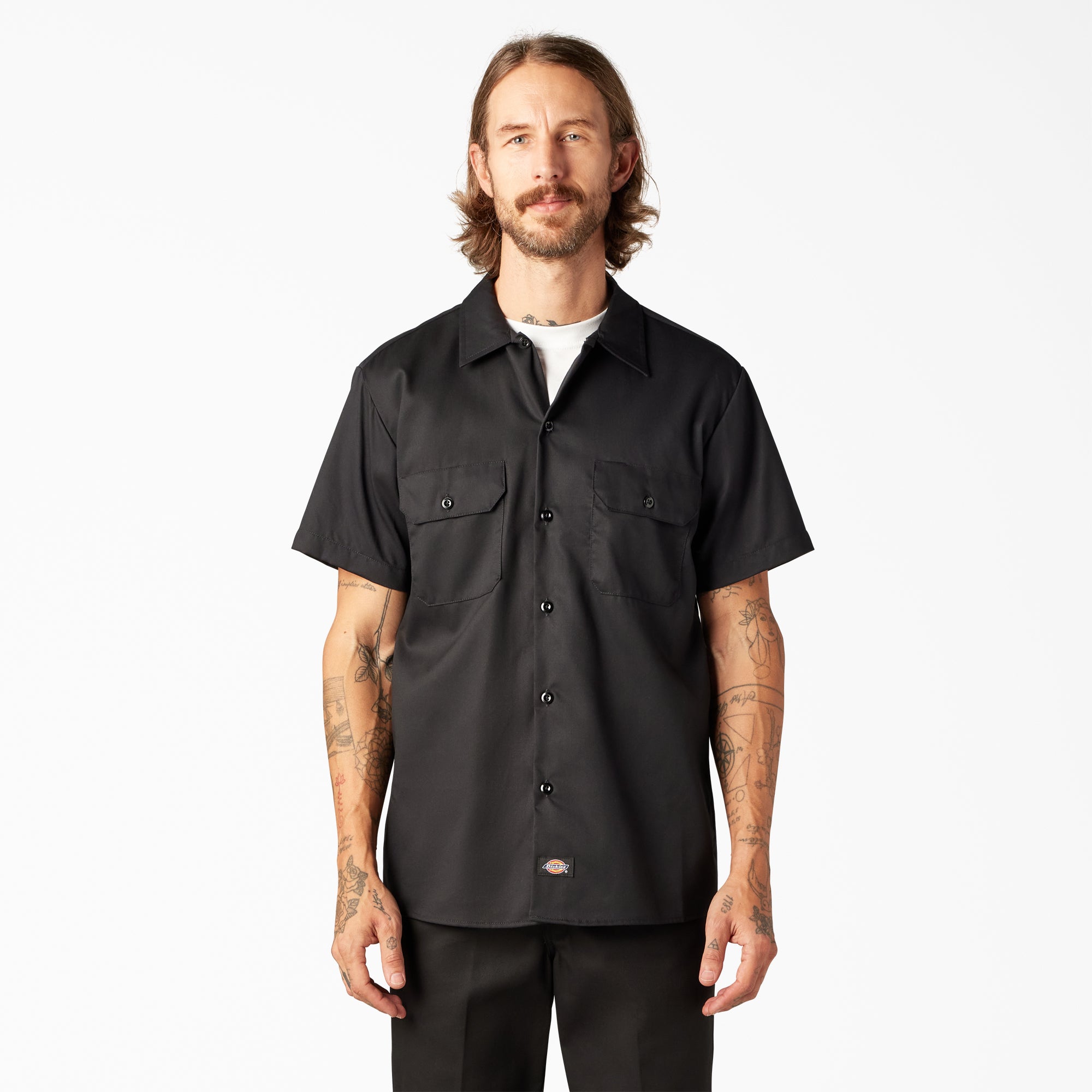 FLEX Slim Fit Short Sleeve Work Shirt-Men|Dickies