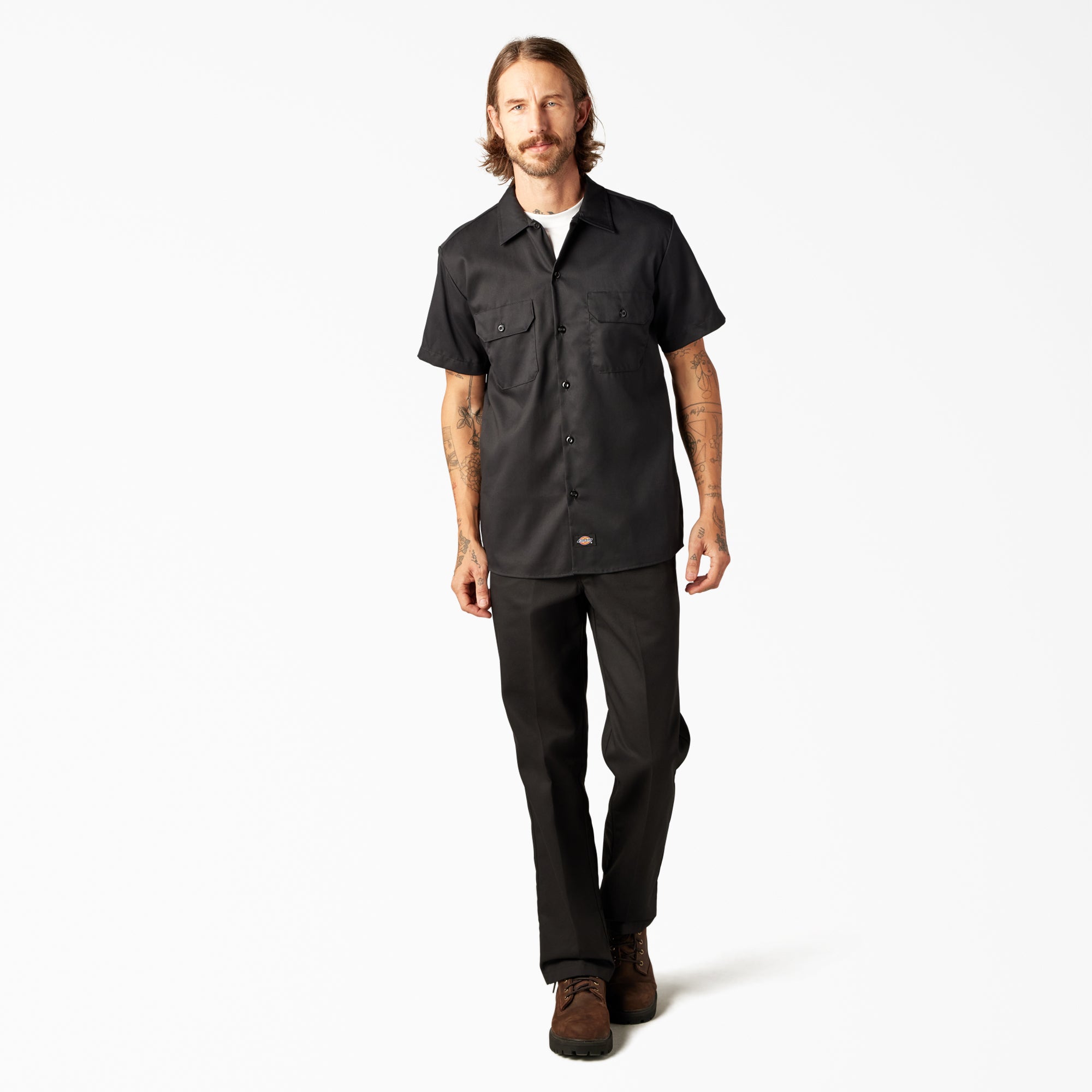 FLEX Slim Fit Short Sleeve Work Shirt-Men|Dickies