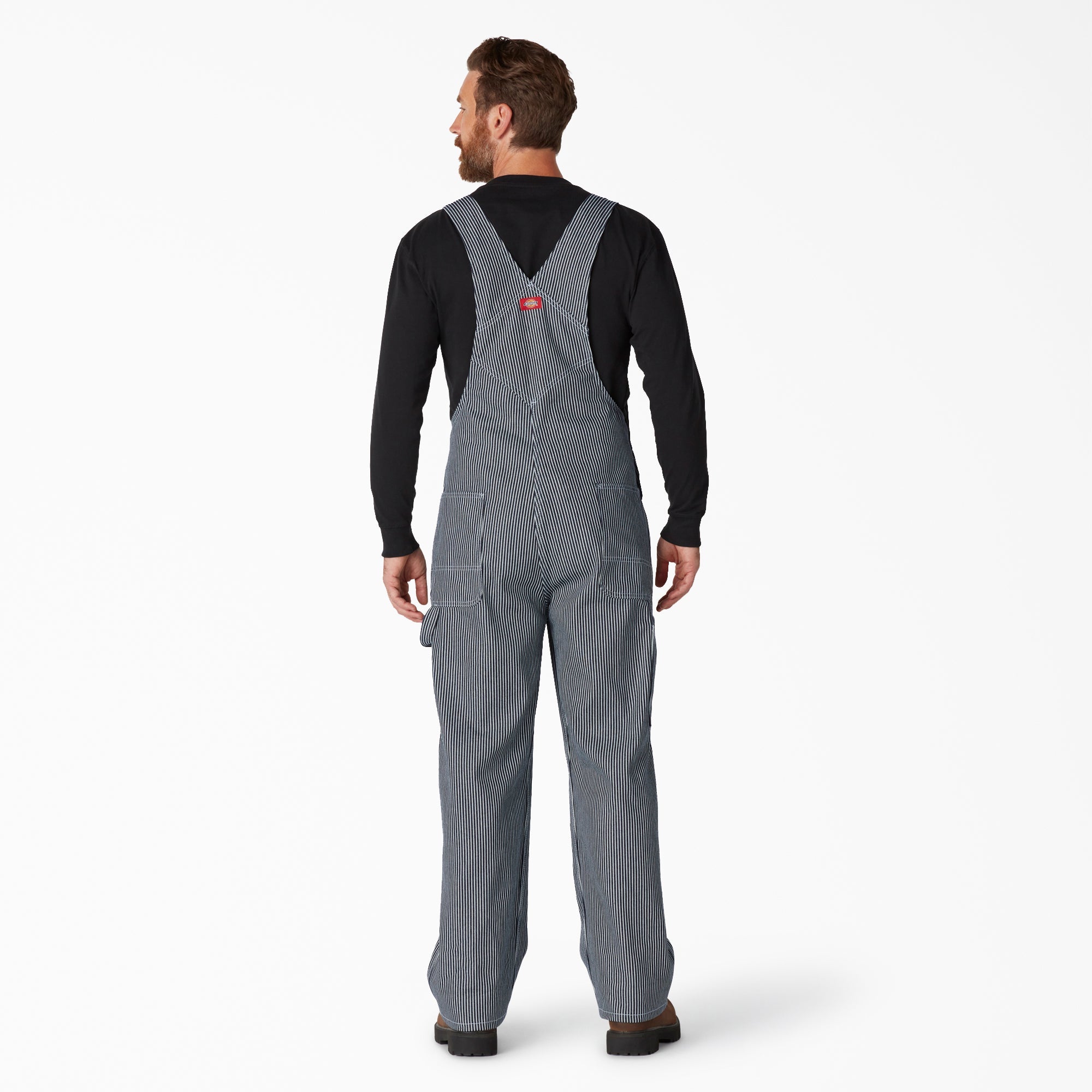 Hickory Stripe Bib Overalls-Men|Women|Dickies