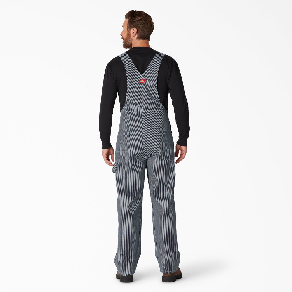 Hickory Stripe Bib Overalls-Men|Women|Dickies