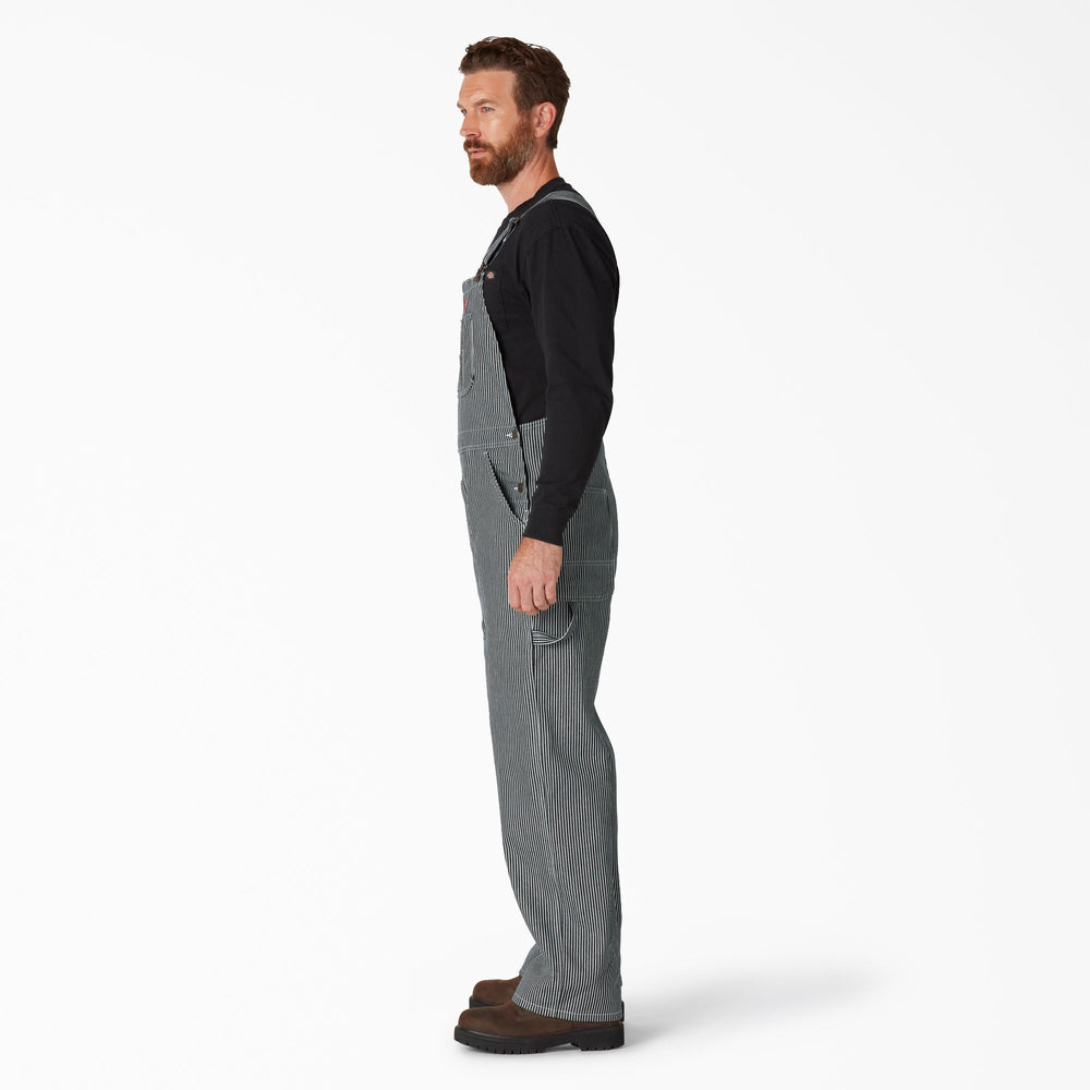 Hickory Stripe Bib Overalls-Men|Women|Dickies