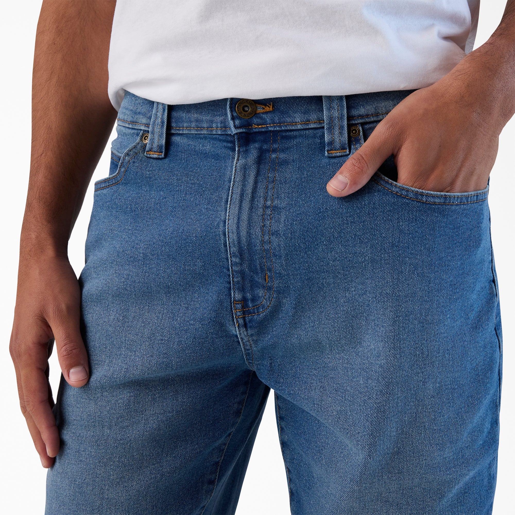 FLEX 5-Pocket Denim Shorts, 11"-Men|Dickies