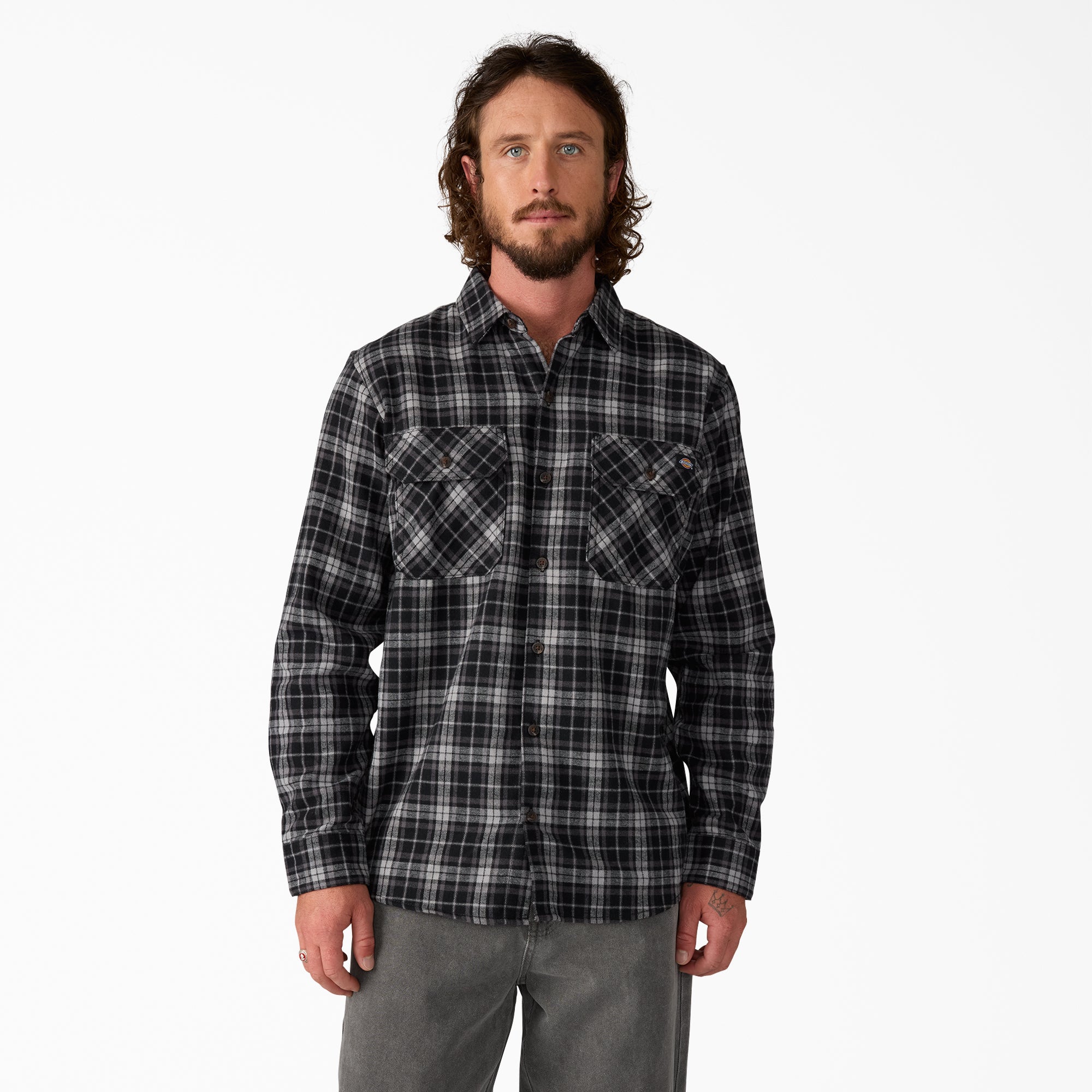 Long Sleeve Flannel Work Shirt-Men|Dickies