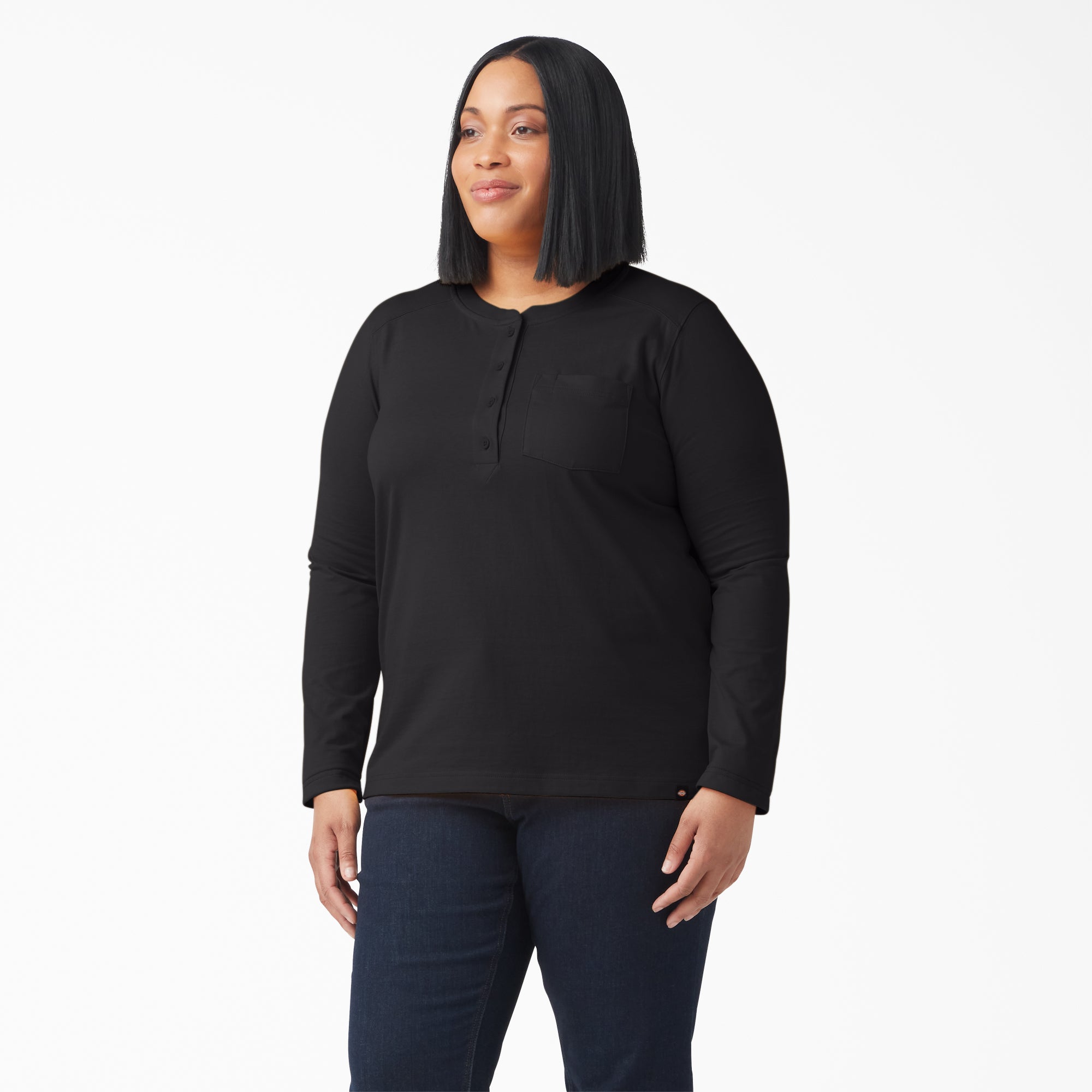 Women's Plus Heavyweight Henley-Women|Dickies
