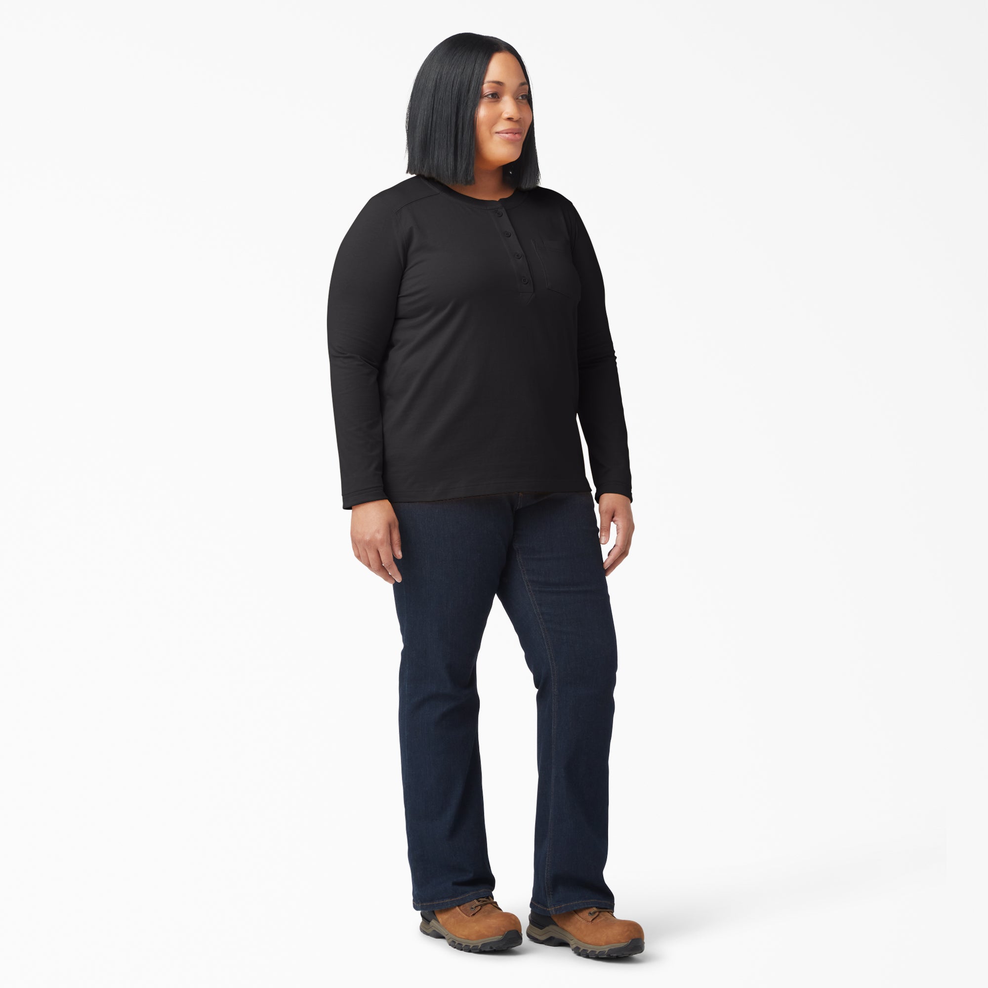 Women's Plus Heavyweight Henley-Women|Dickies